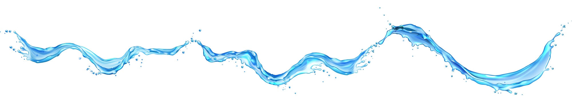 Creative blue water splash design representing fun outdoor activities.